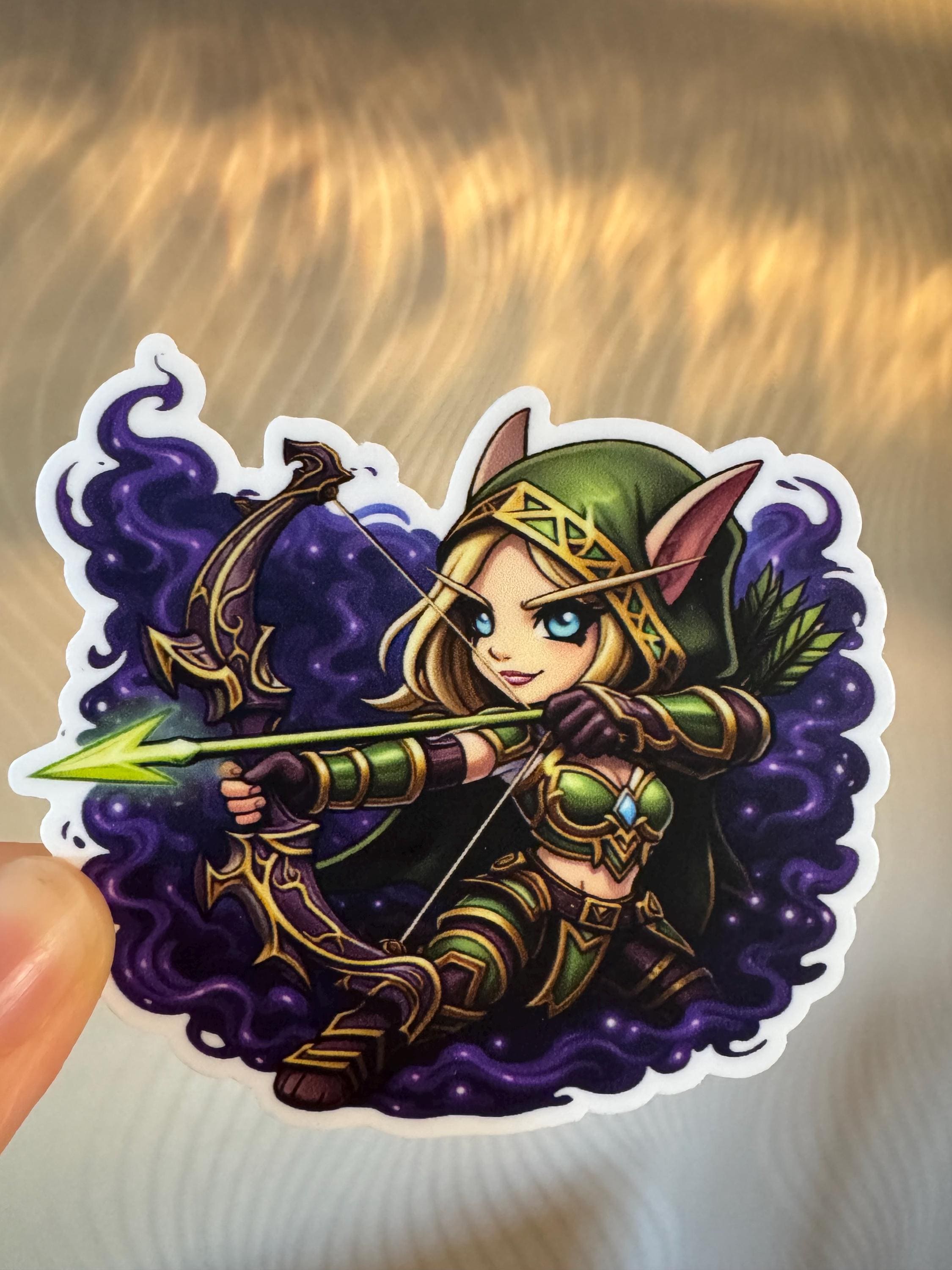 Chibi Elf Ranger Chibi Fantasy Archer Sticker – Cute Elf Ranger Vinyl Decal – RPG ...