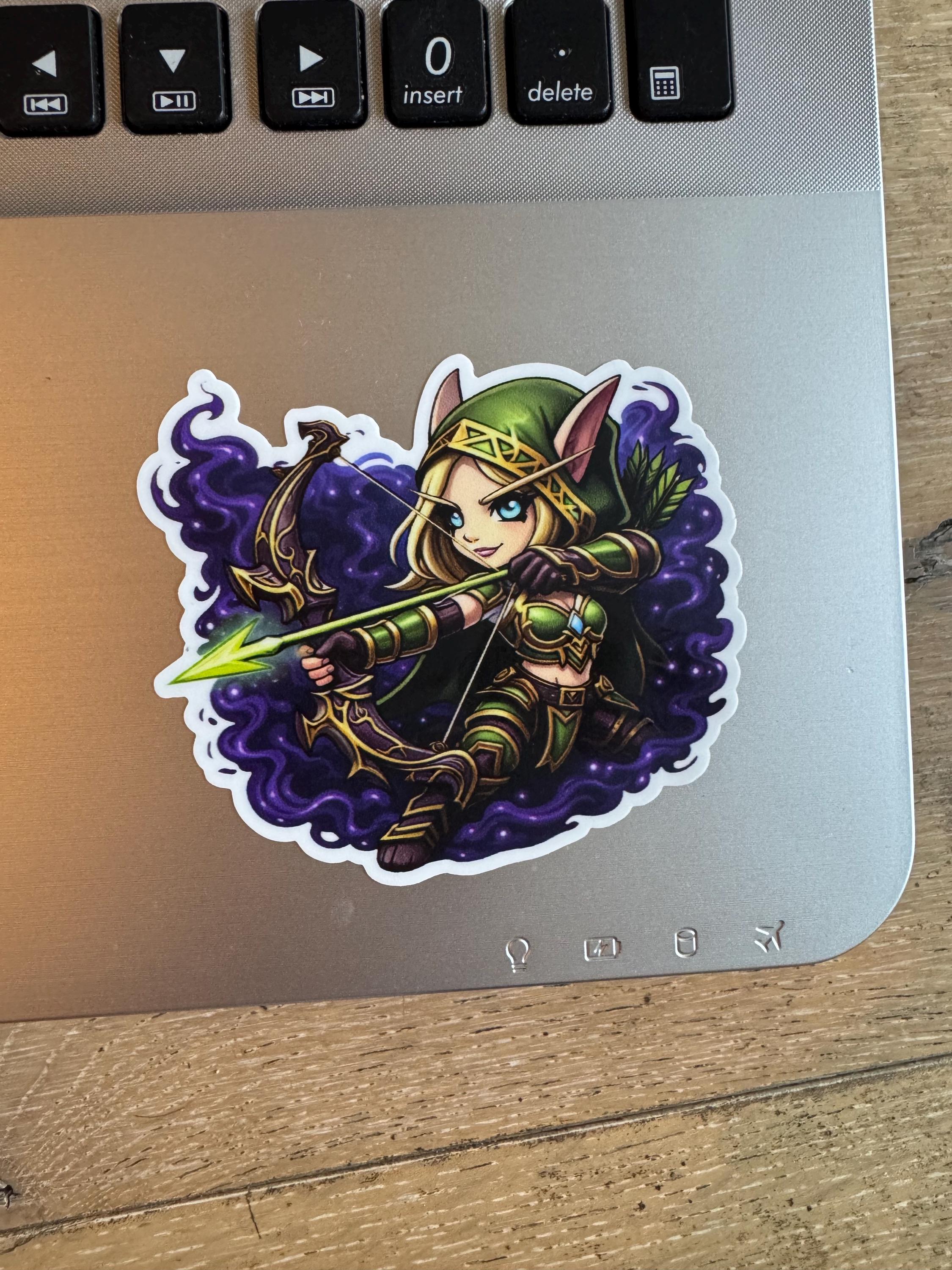 Chibi Elf Ranger Chibi Fantasy Archer Sticker – Cute Elf Ranger Vinyl Decal – RPG ...