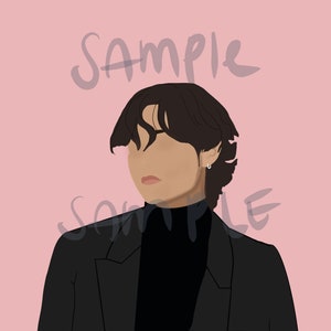 Digital Portrait/poster of Your Favorite BTS Bias: V