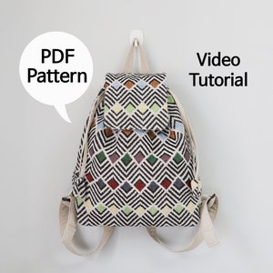 DIY Drawstring Backpack Pattern, PDF Sewing Tutorial Instant Download