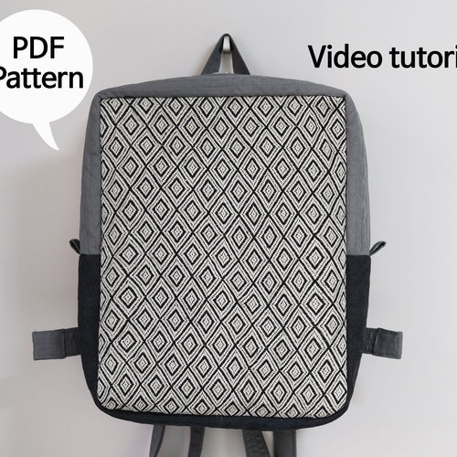 Backpack PDF Sewing Pattern Video Tutorial - Etsy
