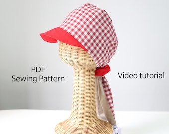 DIY Sun Hat Sewing Pattern - Adjustable Ponytail Cap for Outdoor Fun