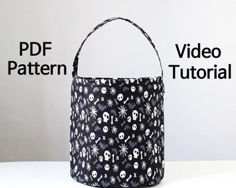 Halloween Candy Basket Sewing Pattern, PDF Pattern, Video Tutorial