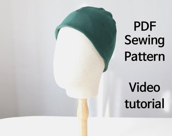 Diy Fleece Beanie Hat Pattern Easy Beanie Hat PDF Sewing Pattern,7