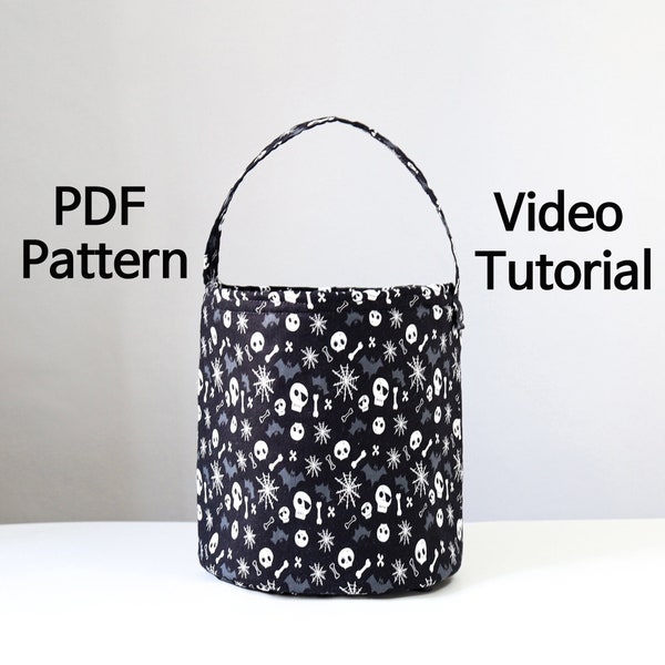 Halloween Candy Basket Sewing Pattern, PDF Pattern, Video Tutorial