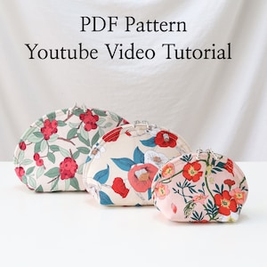 Dumpling Zipper Pouch PDF Pattern - Step-by-Step Sewing Guide for Beginners
