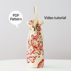 DIY Wine Tote Sewing Pattern - PDF Download for Unique Hostess & Housewarming Gifts