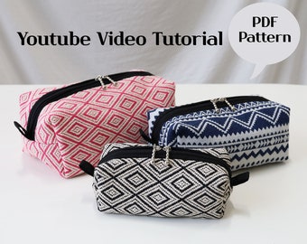 Boxy Zipper Pouch Schnittmuster: Kosmetiktasche DIY (PDF Anleitung)