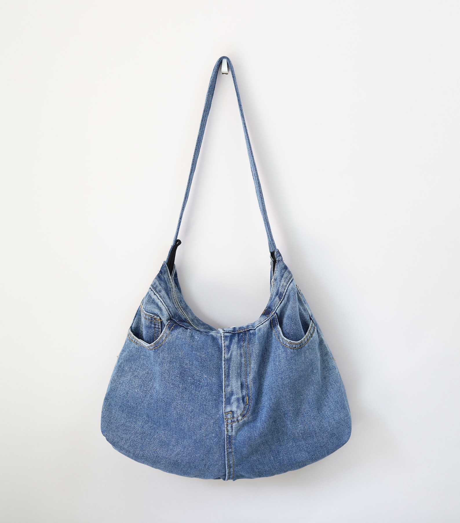 DIY Denim Bag Sewing Pattern Upcycled Denim Y2k Baguette Bag | Etsy