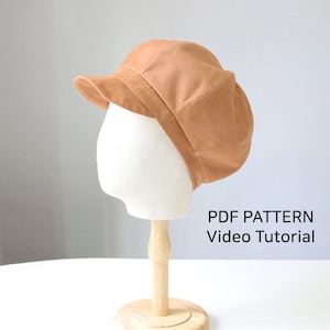 Newsboy Cap Sewing Pattern: DIY Tutorial, 7 Sizes (PDF Download)