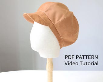 Classic Newsboy Cap Sewing Pattern - 7 Sizes Included - Instant Download - DIY Tutorial for Men & Women