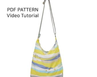Boho Shoulder Bag Sewing Pattern with Adjustable Straps (PDF Pattern)
