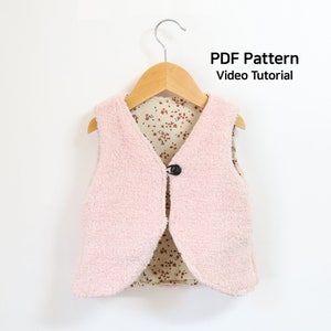 Toddler & Children&#39;s Vest Sewing Pattern - Easy to Follow