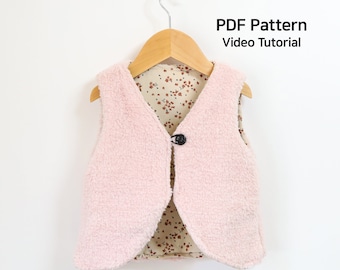 Toddler & Children's Vest Sewing Pattern - Easy to Follow