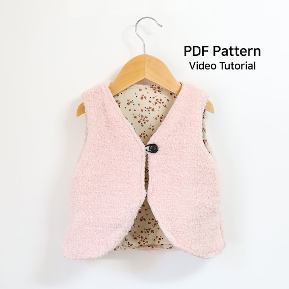 Toddler & Children's Vest Sewing Pattern - Easy to Follow