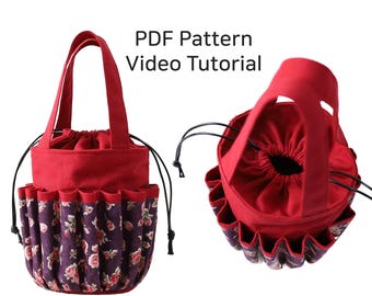 DIY Bucket Bag Sewing Pattern: Craft Tool Organizer (PDF Pattern)
