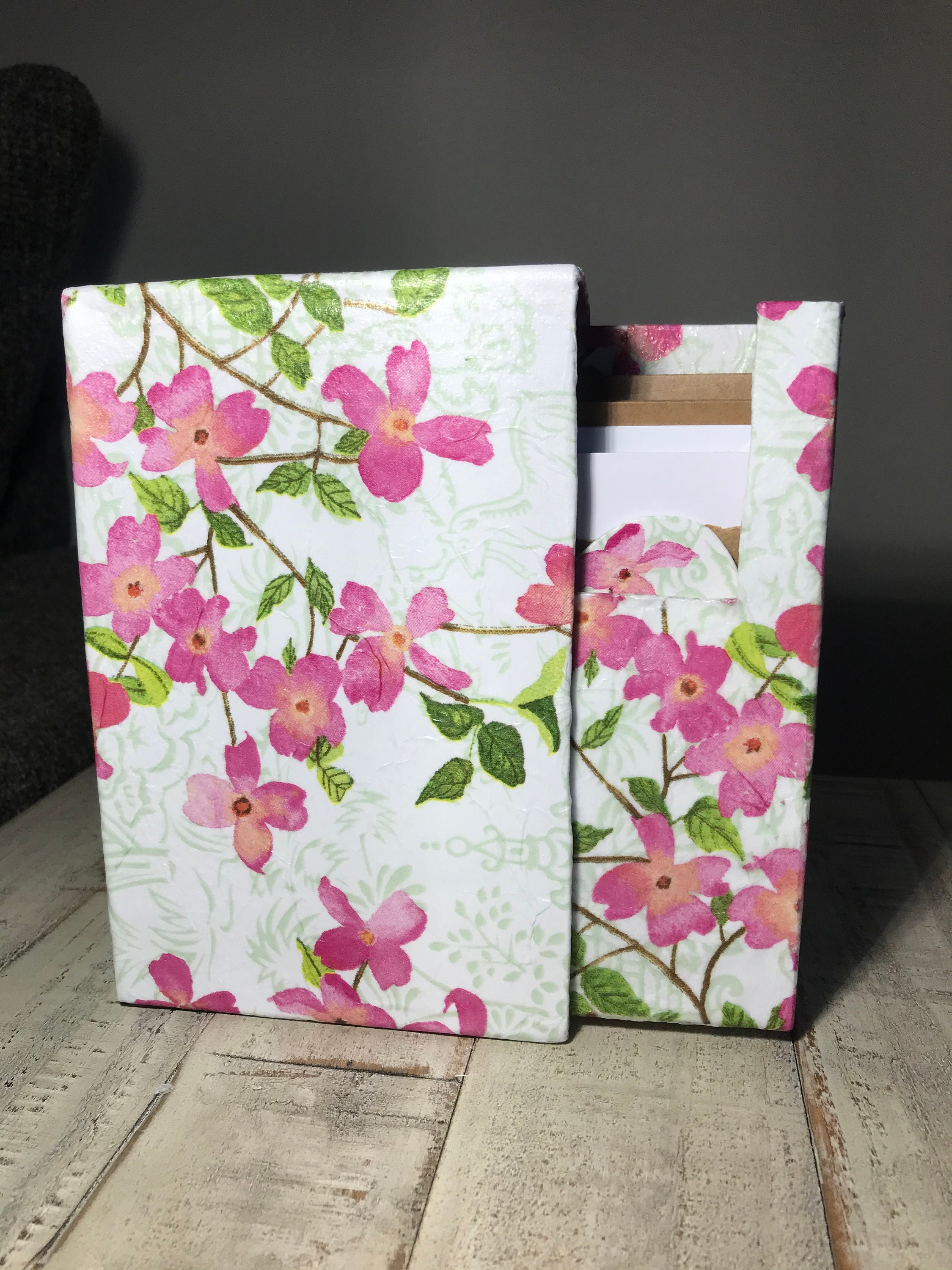 Handmade Stationery Box With 7 Handmade Cards. One of a Kind, Unique