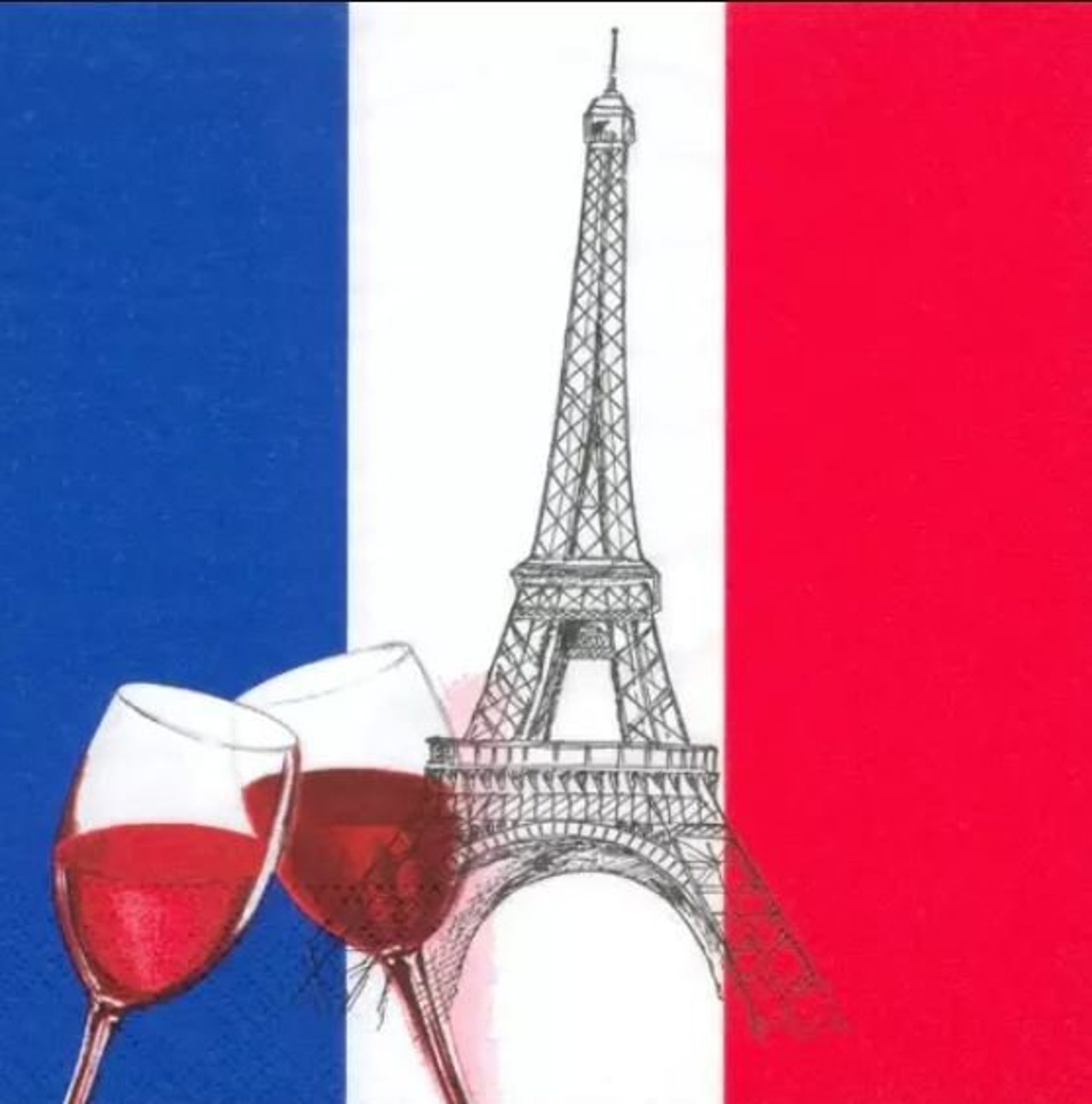 4 x French Paper Napkins for decoupage scrapbooking and Etsy