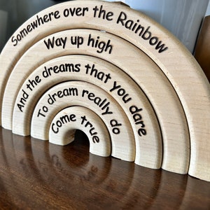Wooden Rainbow , Baby Shower Gifts, Baby Announcements, Baby Gifts, Mom, Dad, Baby
