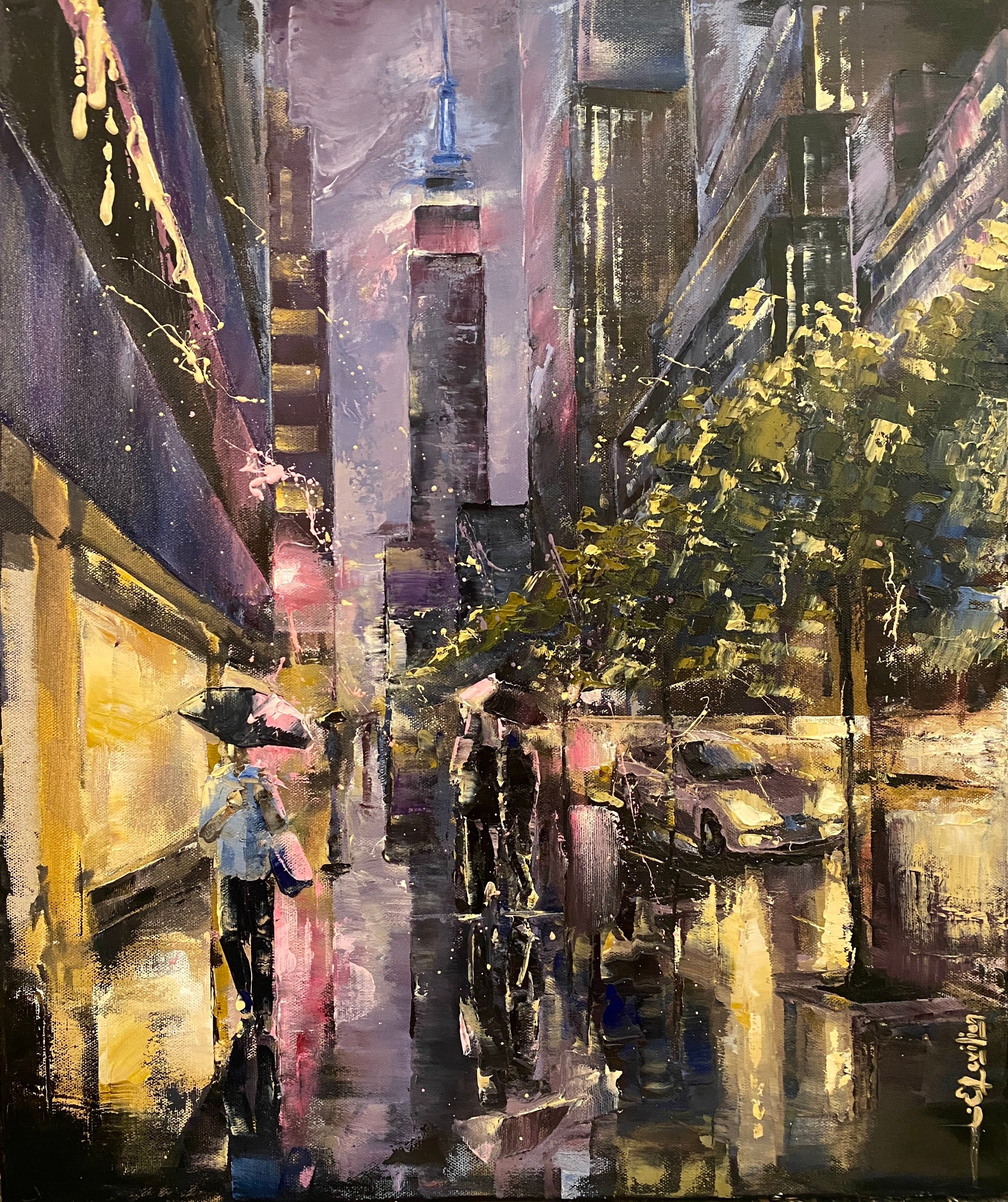 Nyc rain painting - Etsy 日本