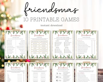 Friendsmas Games, Friendsmas Printable Games, Friendsmas, Christmas Games for Friends, Christmas Game Bundle, Christmas Party Games, Digital