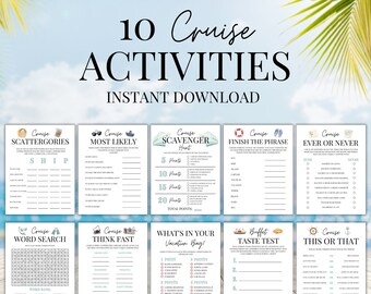 Cruise Games Bundle: 10 Printable Family Activities (Digital Download)