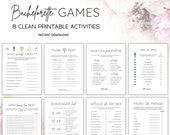 Clean Bachelorette Party Games Bundle: Minimalist Printables (Digital Download)