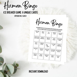 Human Bingo Cards Printable, Human Bingo Icebreaker, Icebreaker Bingo, Icebreaker Game, Human Bingo, Find Someone Who Bingo, Find the Guest