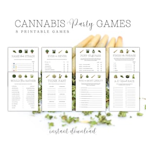 Cannabis Party Games, 420 Party Games, Marijuana Party Games, Stoner Game Bundle, Stoner Games, Weed Party Games, 420 Party, Printable Games