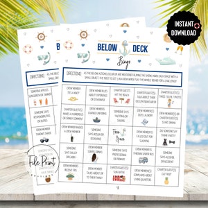 Benedendeks afdrukbare bingo, digitaal bestand, benedendeks tv-kijkfeest, bravo, mediterraan, benedendeks afdrukbaar, benedendeks, alle seizoenen