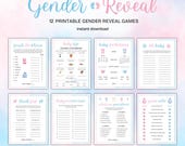 Gender Reveal Games Bundle: 12 Printable Activities (Digital Download)
