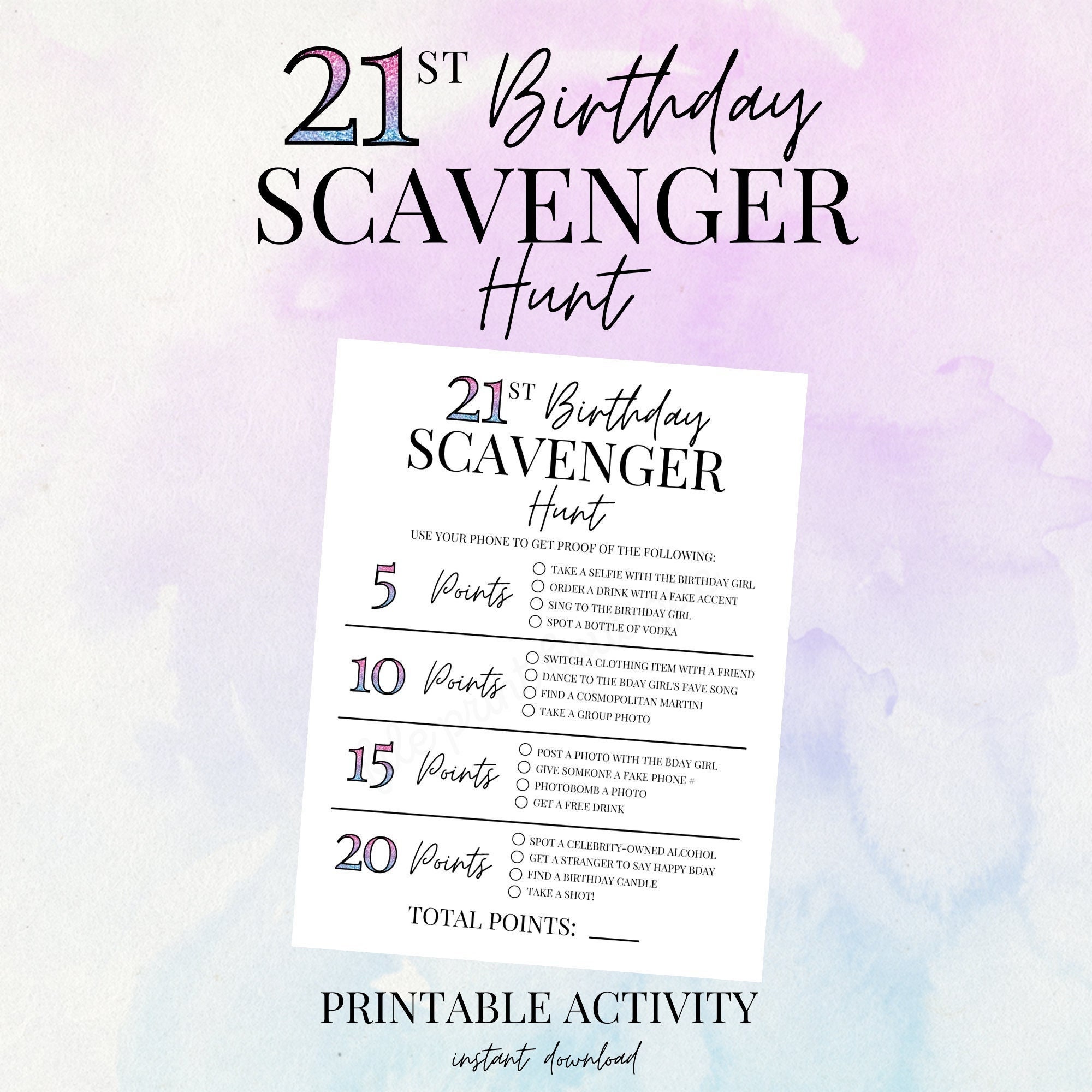 adult scavenger hunt clipart