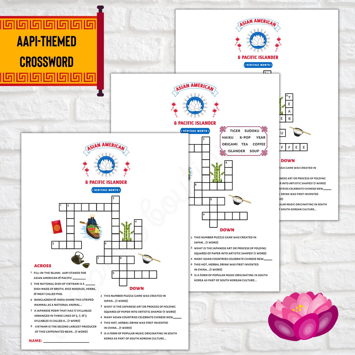 AAPI Heritage Month Printable Activities, AAPI Printable, AAPI ...