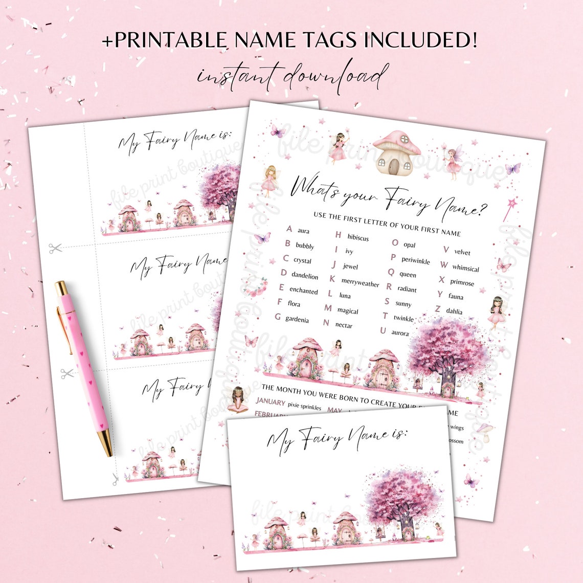 Fairy Party Games Printable, Fairy Birthday, Fairy Party Games, Fairy