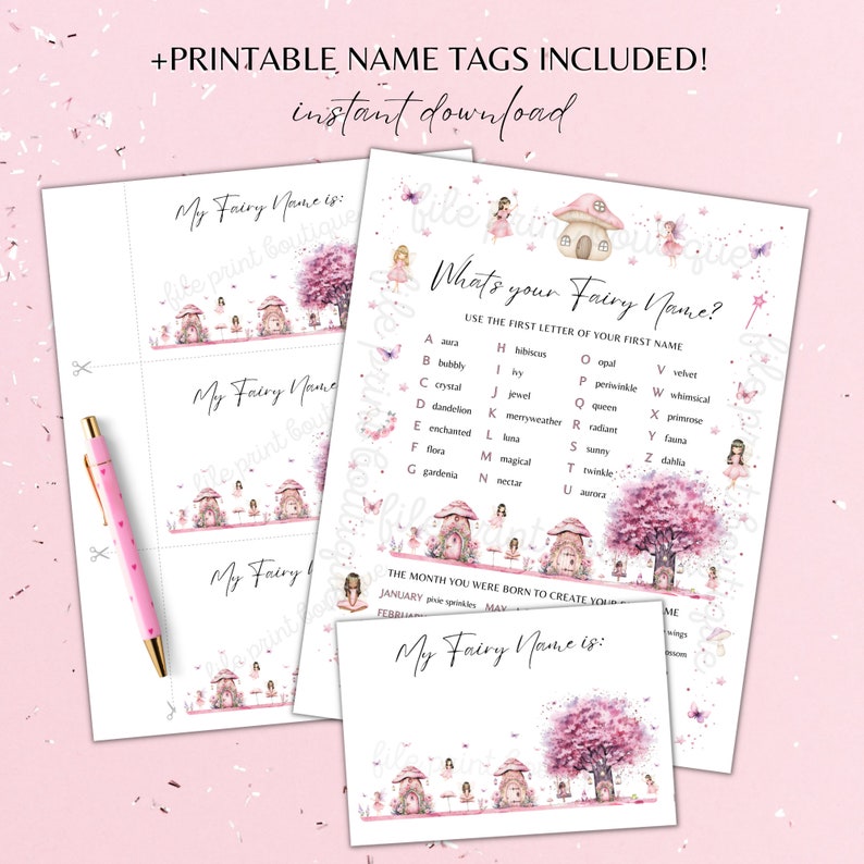 Fairy Party Games Printable: Kids Birthday Activities (digital Download ...