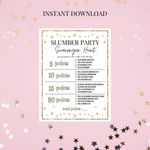 Slumber Party Games Printable Slumber Party Activities - Etsy