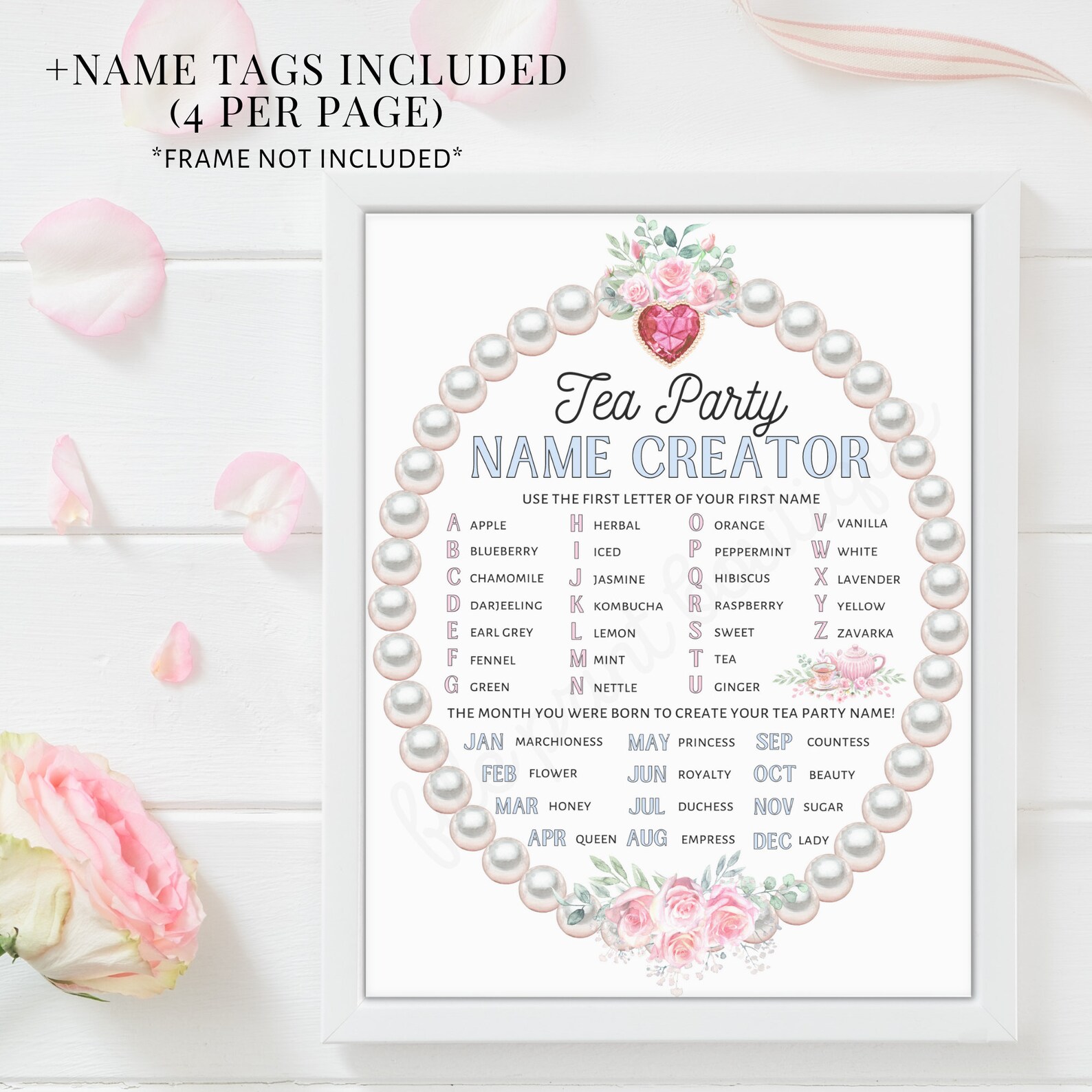 Tea Party Games for Kids Printable Printable Kid's Tea - Etsy