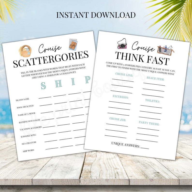 Cruise Games Printable Family Cruise Games Cruise Printable - Etsy