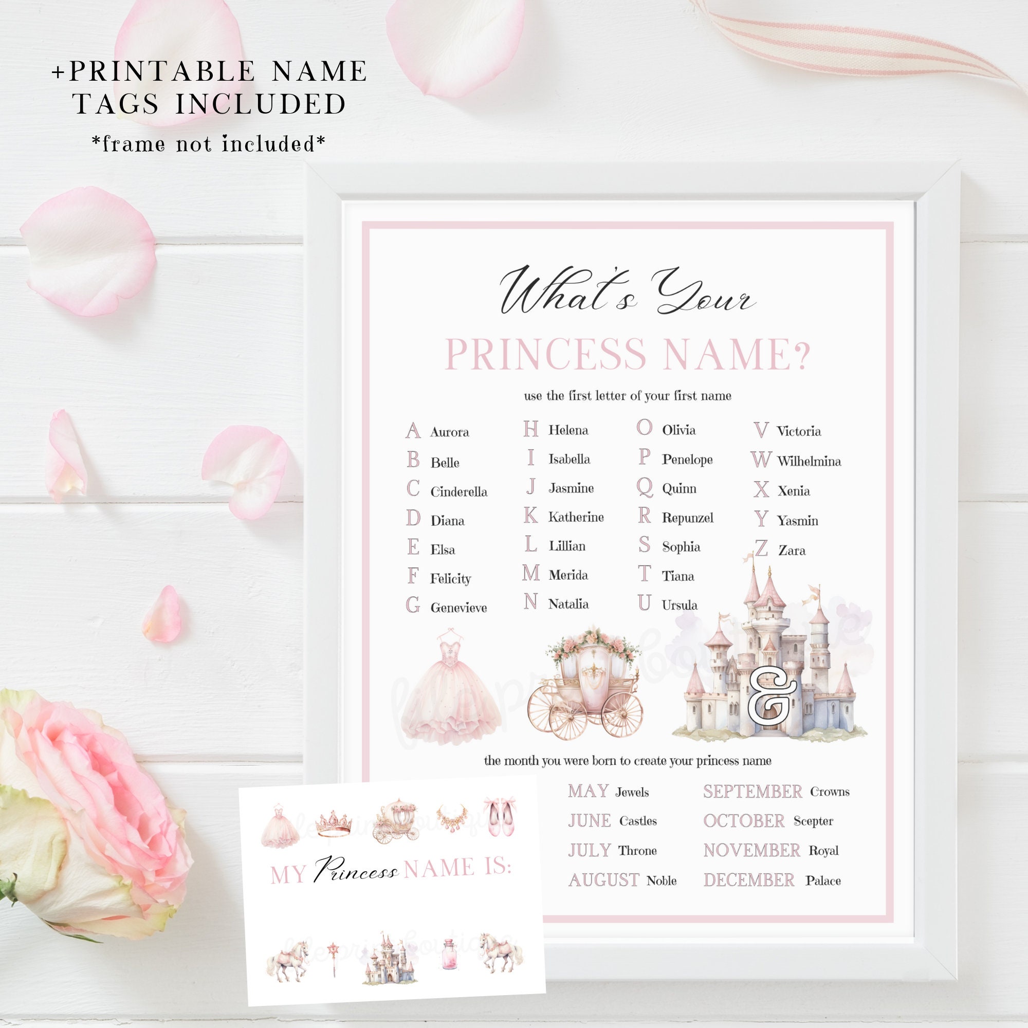 Princess Games for Kids Printable, Printable Kid's Princess Games, Kid ...