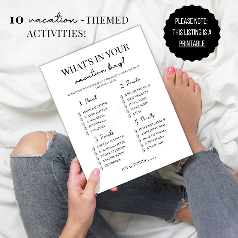 Vacation Games Bundle, Vacation Printable Games, Family Friendly ...