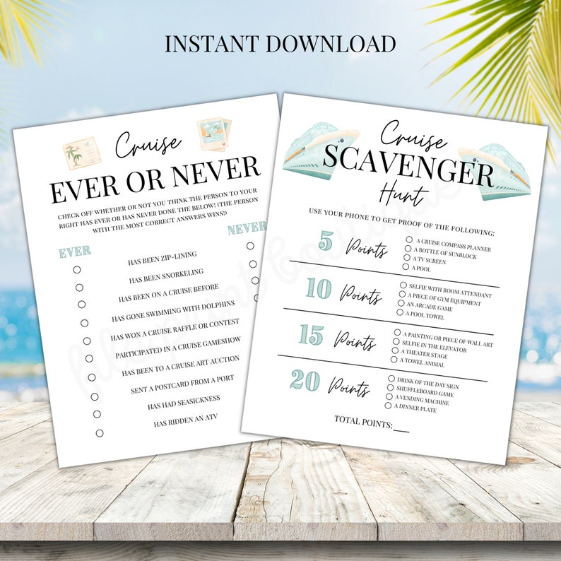 Cruise Games Printable Family Cruise Games Cruise Printable - Etsy