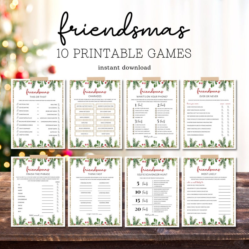 Friendsmas Games, Friendsmas Printable Games, Friendsmas, Christmas ...