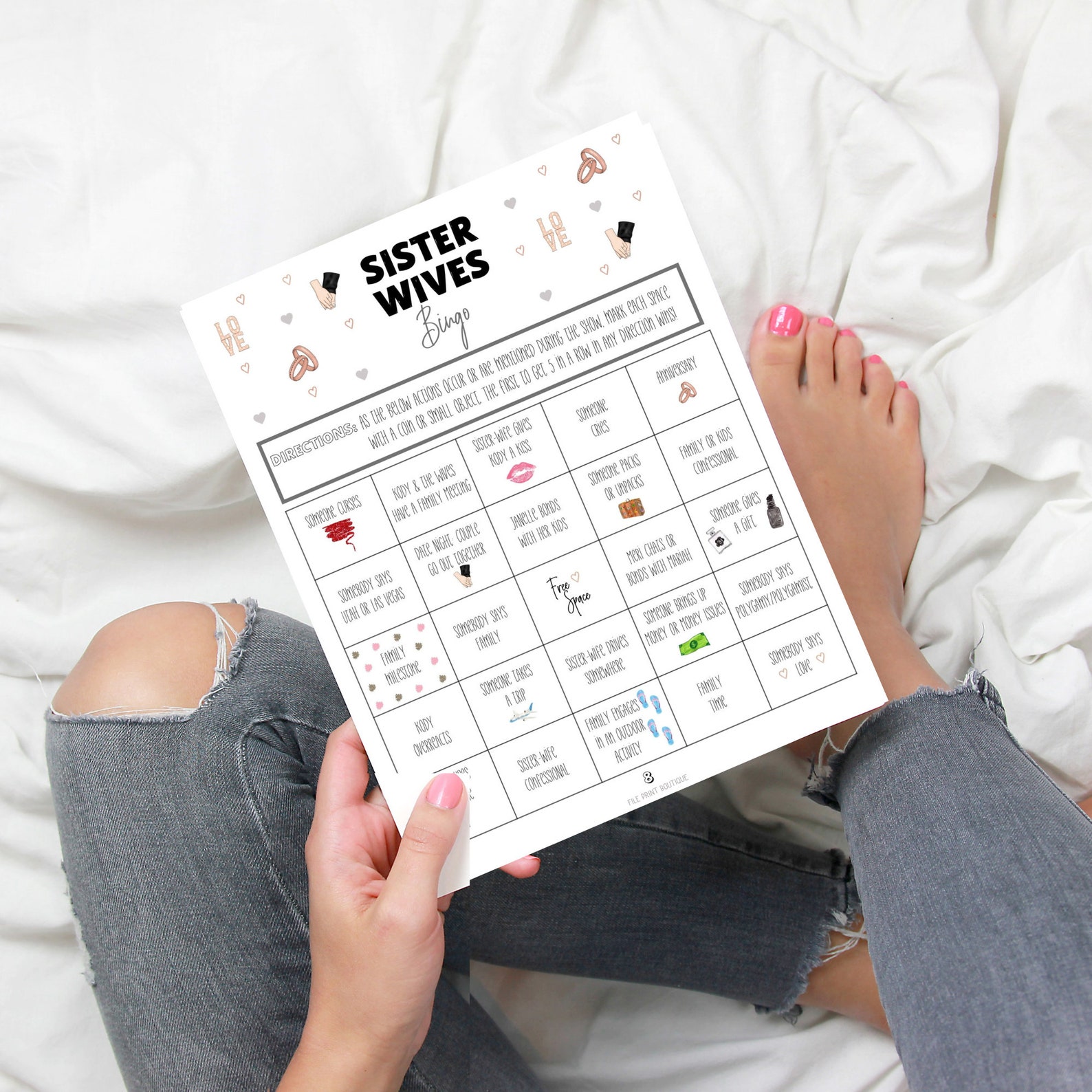 Sister Wives Printable Bingo Instant Download Digital Etsy