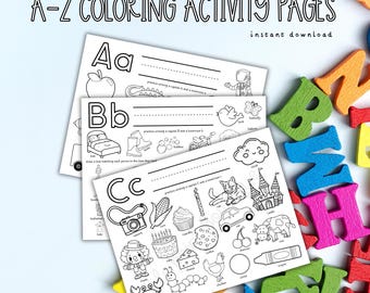 Alphabet Coloring Pages: ABC Printable Activity Sheets for Toddlers (PDF Download)