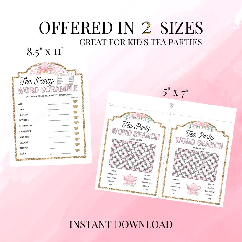 Tea Party Games For Kids Printable Printable Kid s Tea Etsy tea-party-games-for-kids-printable-printable-kid-s-tea-etsy