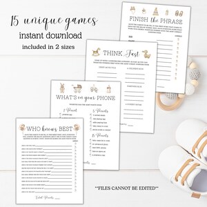 Baby Shower Printable Games, Gender Neutral Baby Shower Games, Baby ...