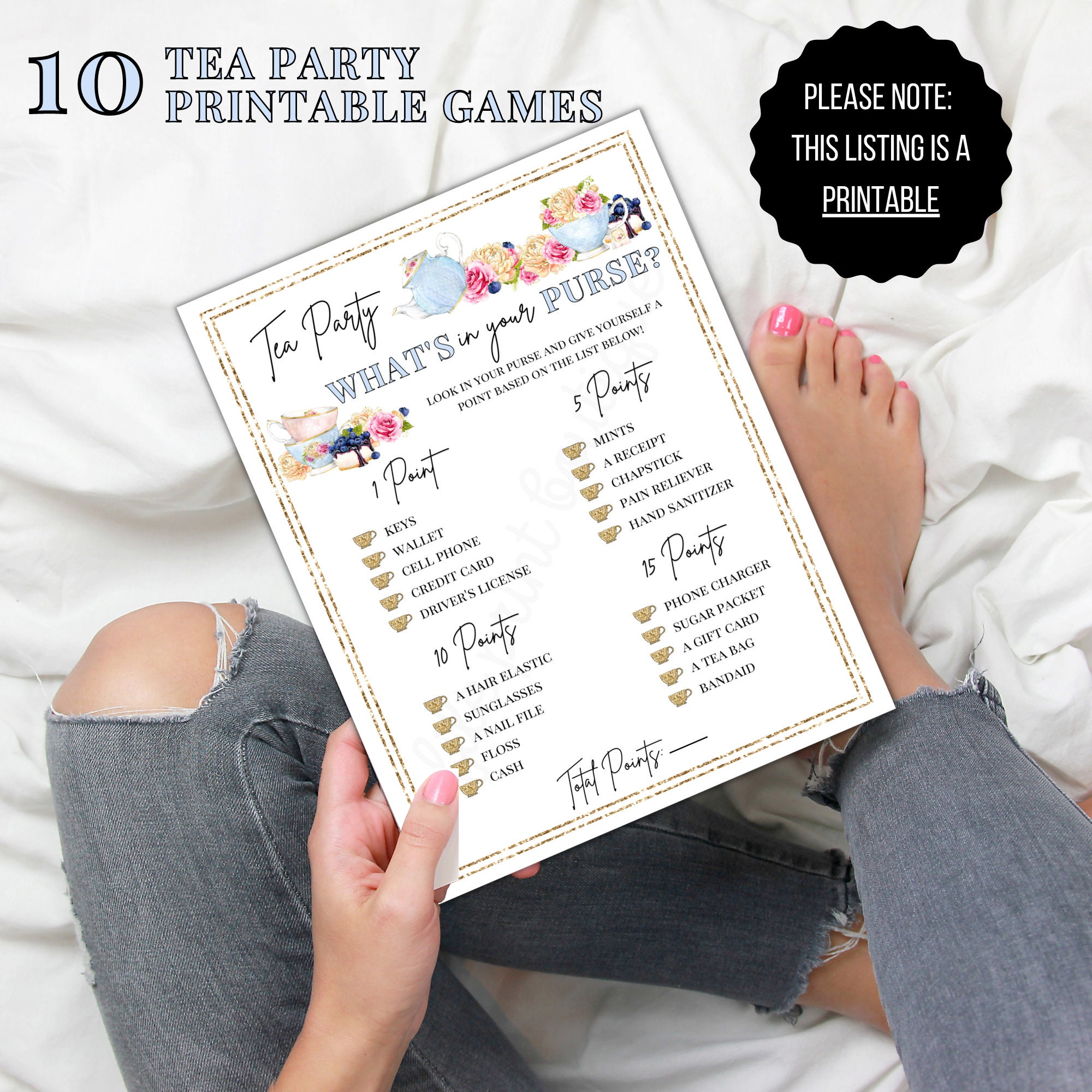 Tea Party Games Printable Tea Party Activities Ladies Tea - Etsy Canada