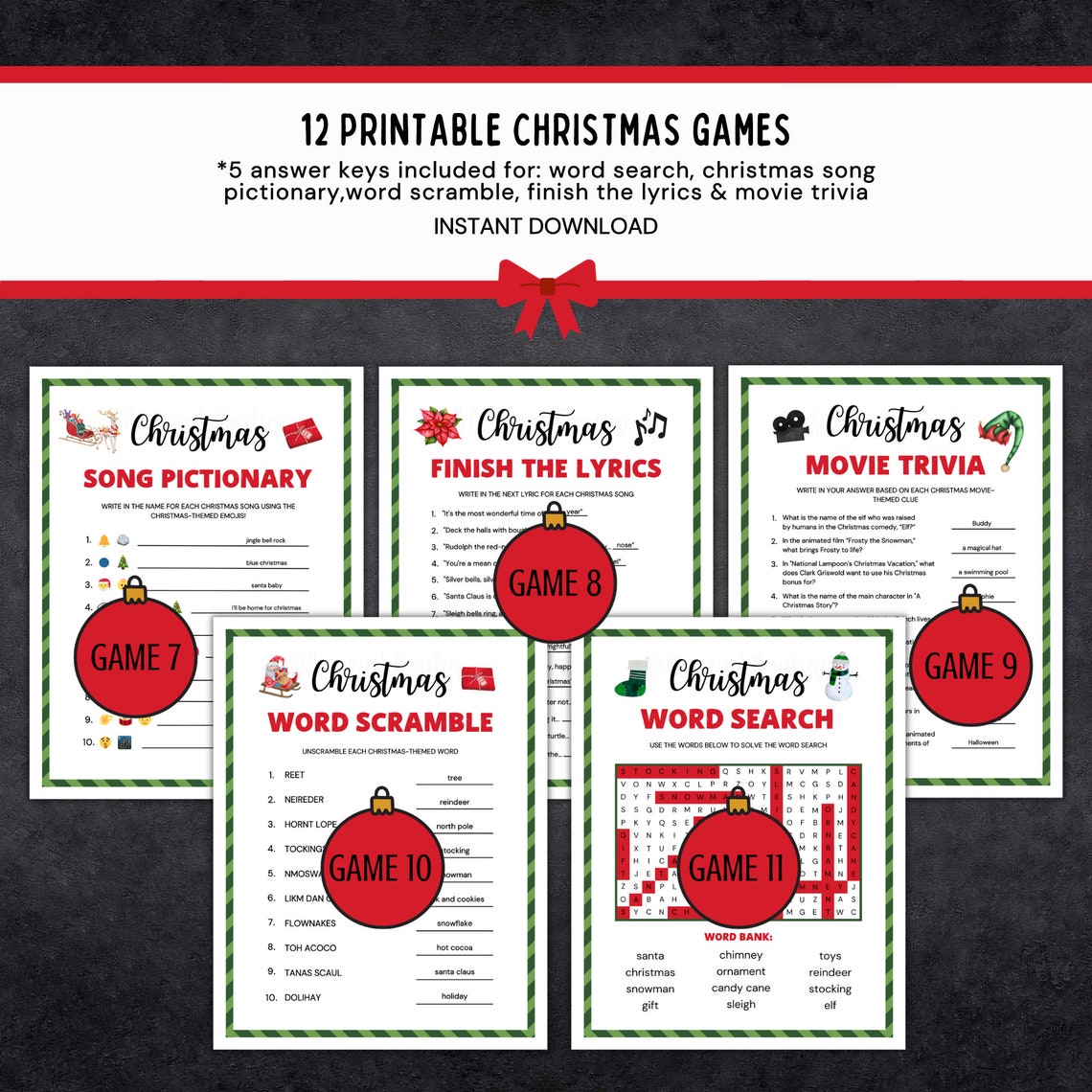 Christmas Party Games Printable - Il 1140xN.5614431452 Gg5c 