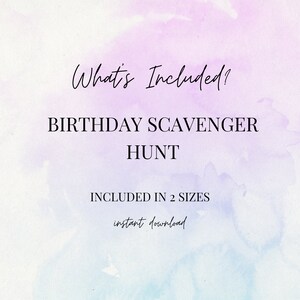 Adult Birthday Scavenger Hunt Printable Birthday Game Adult - Etsy UK