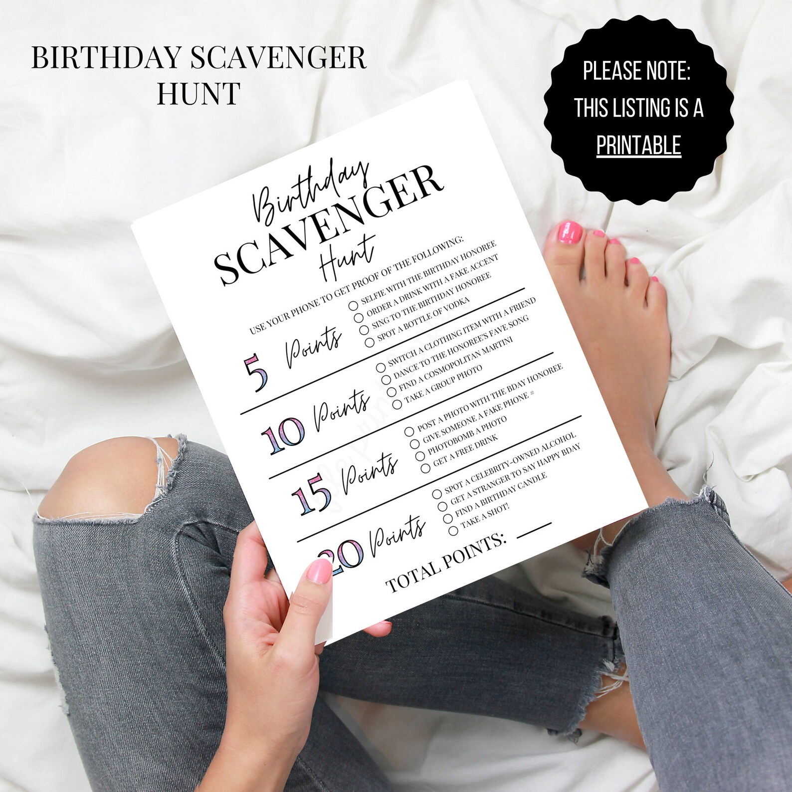 Adult Birthday Scavenger Hunt Printable Birthday Game Adult - Etsy UK